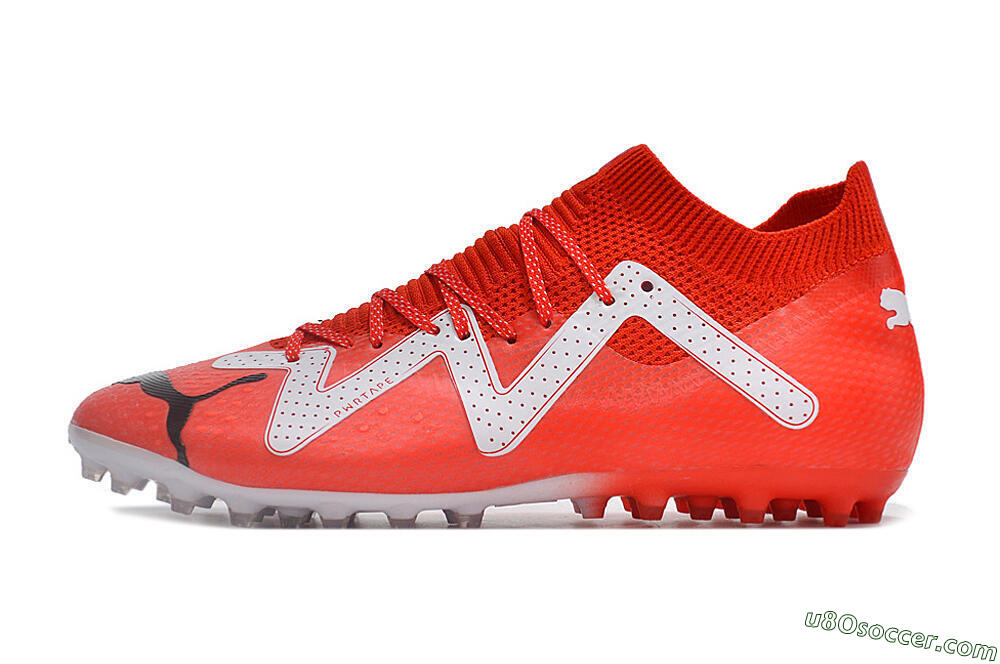 Puma Future Ultimate MG Multi Ground Soccer Cleats - Red/White/Black 2