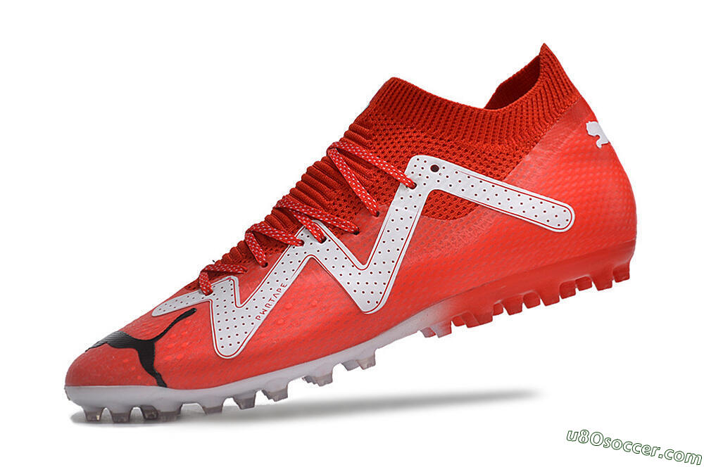 Puma Future Ultimate MG Multi Ground Soccer Cleats - Red/White/Black 5