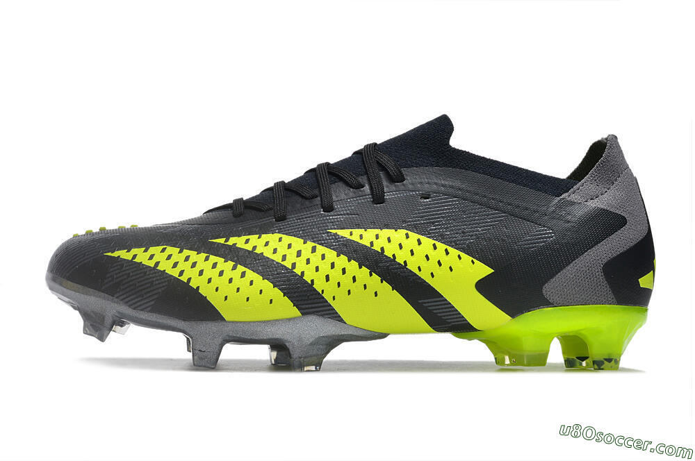 Adidas Predator Accuracy Paul Pogba.1 FG Firm Ground Soccer Cleats - Grey/Black/Yellow 2