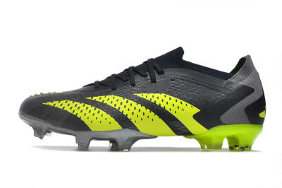 Adidas Predator Accuracy Paul Pogba.1 FG Firm Ground Soccer Cleats - Grey/Black/Yellow