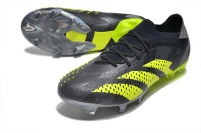 Adidas Predator Accuracy Paul Pogba.1 FG Firm Ground Soccer Cleats - Grey/Black/Yellow