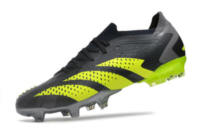 Adidas Predator Accuracy Paul Pogba.1 FG Firm Ground Soccer Cleats - Grey/Black/Yellow