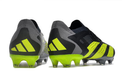 Adidas Predator Accuracy Paul Pogba.1 FG Firm Ground Soccer Cleats - Grey/Black/Yellow