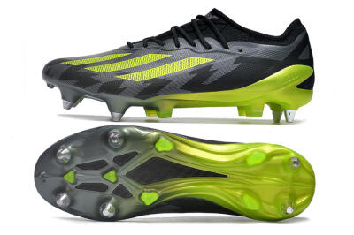 Adidas X Speedportal.1 SG Soft Ground Soccer Cleats - Grey/Black/Yellow