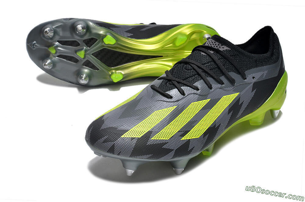 Adidas X Speedportal.1 SG Soft Ground Soccer Cleats - Grey/Black/Yellow 3
