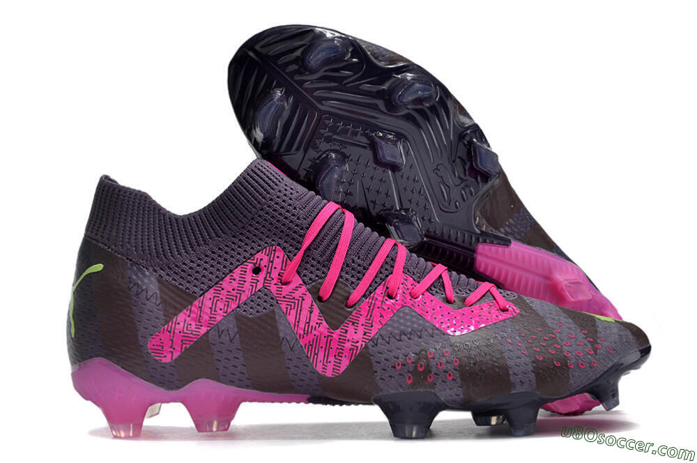 Puma Future Ultimate FG Firm Ground Soccer Cleats - Purple/Pink/Green 1