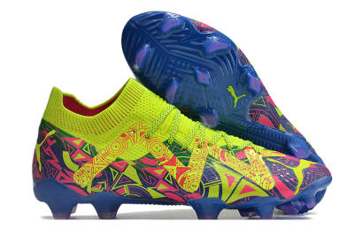 Puma Future Ultimate FG Firm Ground Soccer Cleats - Green/Blue/Pink