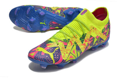 Puma Future Ultimate FG Firm Ground Soccer Cleats - Green/Blue/Pink