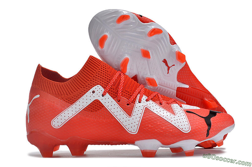Puma Future Ultimate FG Firm Ground Soccer Cleats - Red/White/Black 1