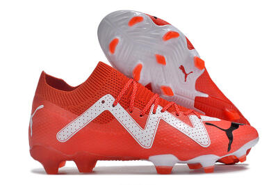 Puma Future Ultimate FG Firm Ground Soccer Cleats - Red/White/Black