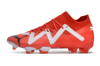 Puma Future Ultimate FG Firm Ground Soccer Cleats - Red/White/Black