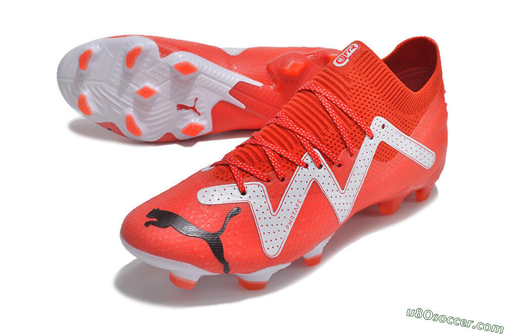 Puma Future Ultimate FG Firm Ground Soccer Cleats - Red/White/Black 3