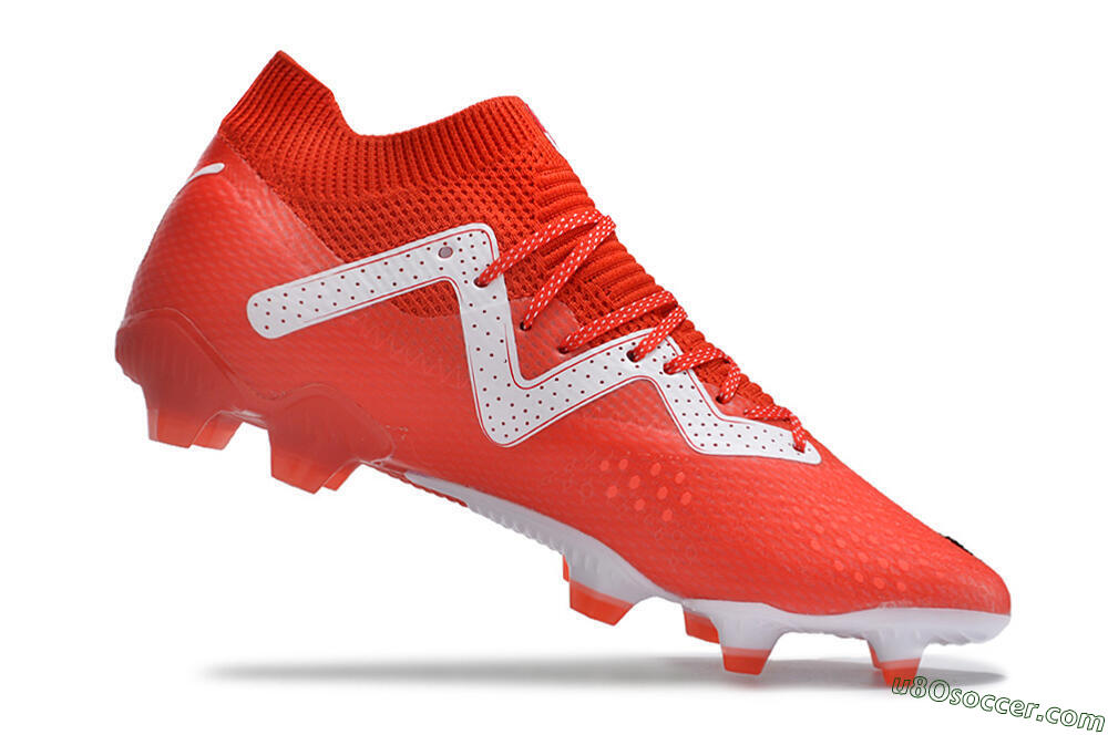Puma Future Ultimate FG Firm Ground Soccer Cleats - Red/White/Black 4