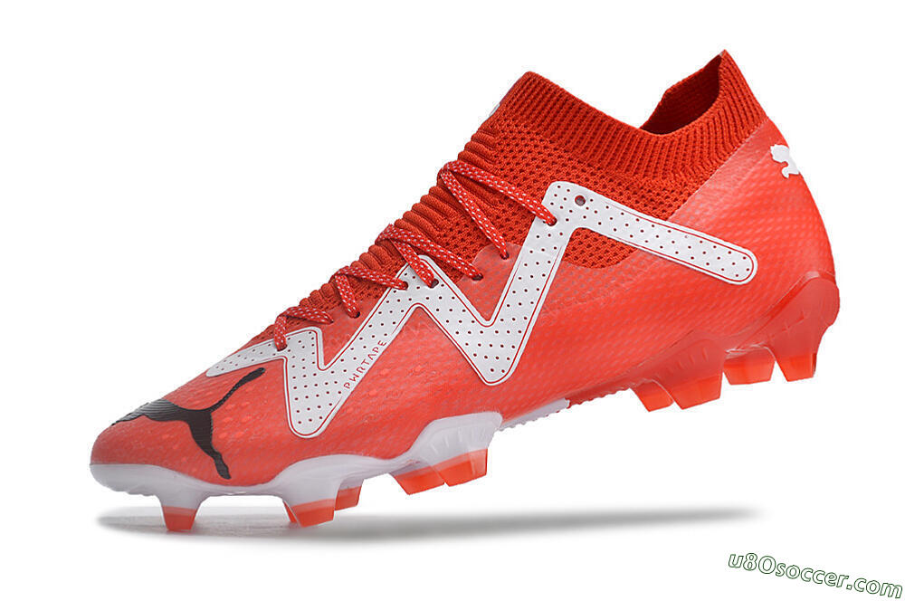 Puma Future Ultimate FG Firm Ground Soccer Cleats - Red/White/Black 5