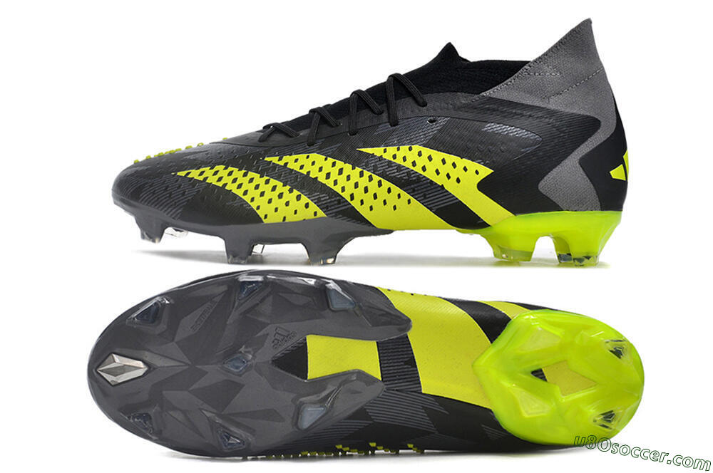 Adidas Predator Accuracy.1 FG Firm Ground Soccer Cleats - Black/Grey/Yellow 0