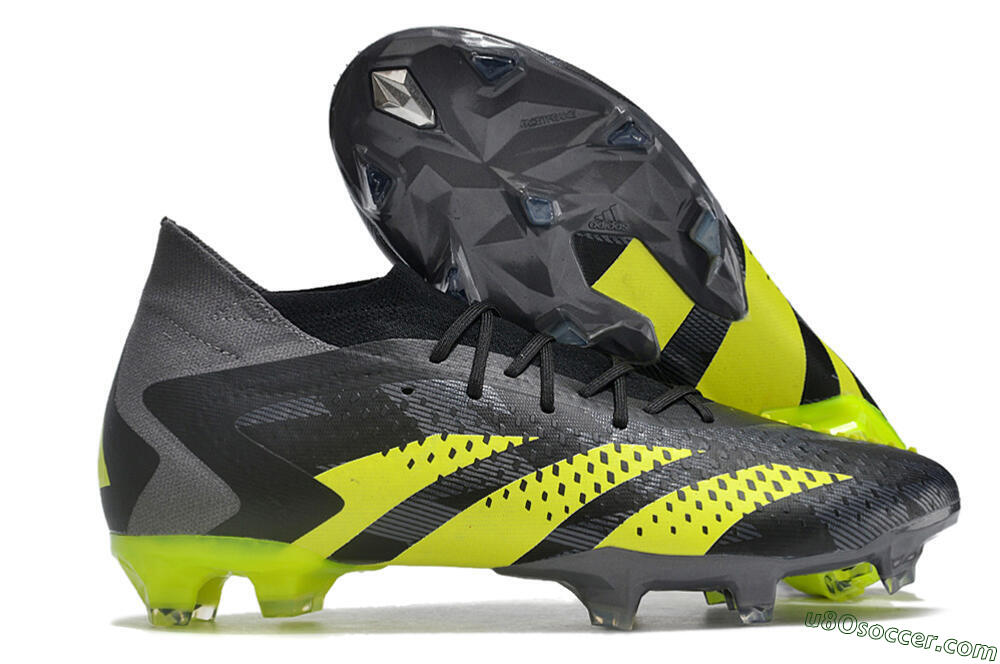 Adidas Predator Accuracy.1 FG Firm Ground Soccer Cleats - Black/Grey/Yellow 1