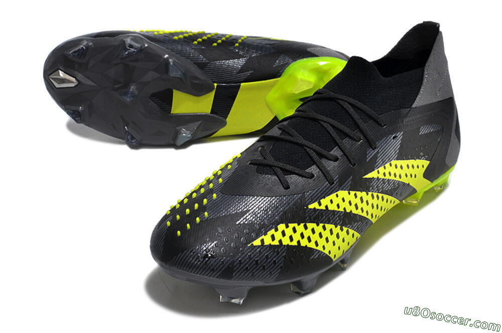 Adidas Predator Accuracy.1 FG Firm Ground Soccer Cleats - Black/Grey/Yellow 3