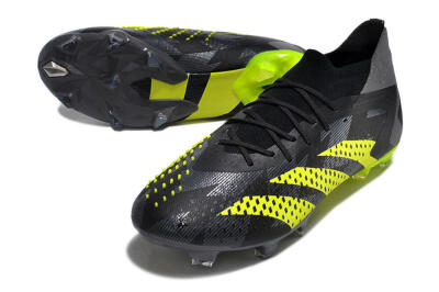 Adidas Predator Accuracy.1 FG Firm Ground Soccer Cleats - Black/Grey/Yellow