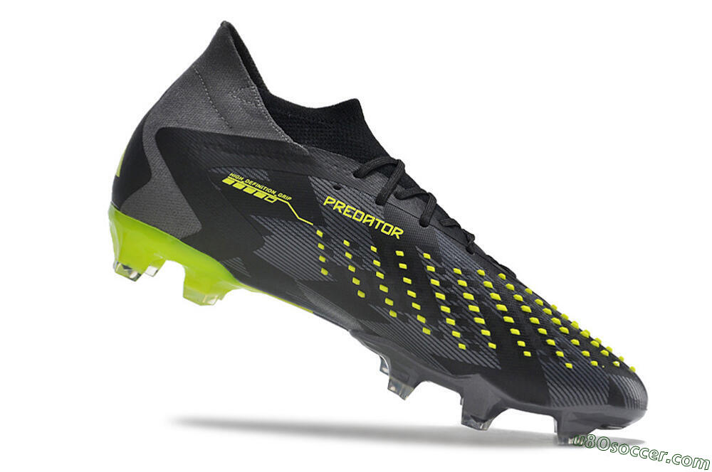 Adidas Predator Accuracy.1 FG Firm Ground Soccer Cleats - Black/Grey/Yellow 4