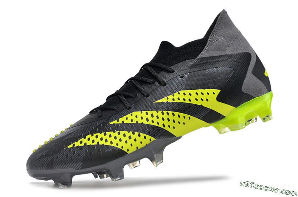 Adidas Predator Accuracy.1 FG Firm Ground Soccer Cleats - Black/Grey/Yellow 5