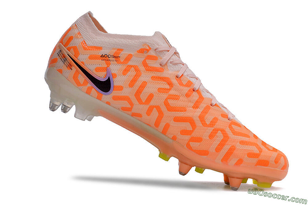 Nike Air Zoom Mercurial Vapor 15 Elite SG Soft Ground Soccer Cleats - Orange/Pink/Black/Purple 4