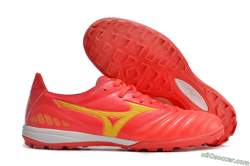 Mizuno Morelia Neo 3 Pro TF Artificial Turf Soccer Shoes - Red/Yellow/White 1