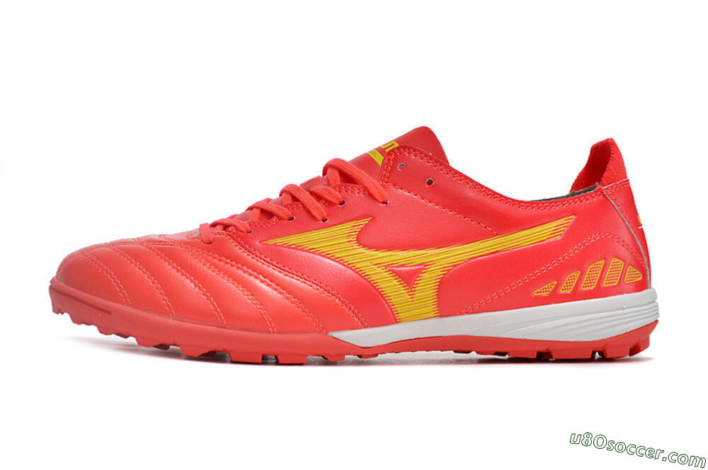 Mizuno Morelia Neo 3 Pro TF Artificial Turf Soccer Shoes - Red/Yellow/White 2