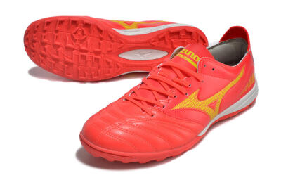 Mizuno Morelia Neo 3 Pro TF Artificial Turf Soccer Shoes - Red/Yellow/White