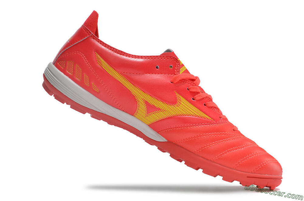 Mizuno Morelia Neo 3 Pro TF Artificial Turf Soccer Shoes - Red/Yellow/White 4