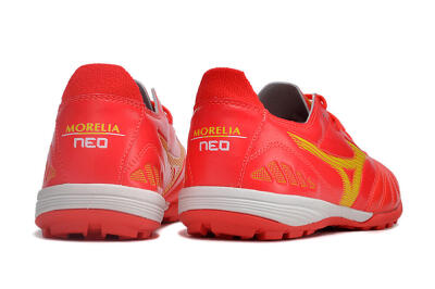Mizuno Morelia Neo 3 Pro TF Artificial Turf Soccer Shoes - Red/Yellow/White
