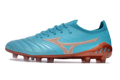 Mizuno Morelia Neo 3 Made in Japan FG Firm Ground Soccer Cleats - Blue/Brown