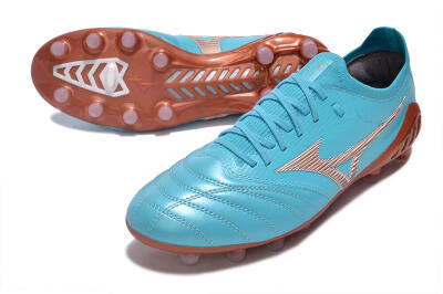 Mizuno Morelia Neo 3 Made in Japan FG Firm Ground Soccer Cleats - Blue/Brown
