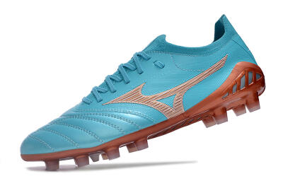 Mizuno Morelia Neo 3 Made in Japan FG Firm Ground Soccer Cleats - Blue/Brown