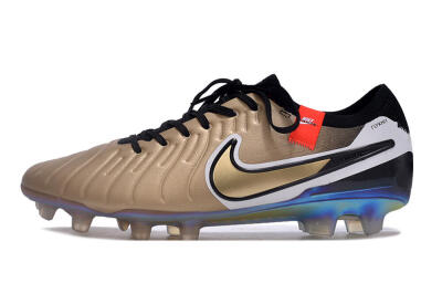 NikeTiempo Legend 10 Elite FG Firm Ground Soccer Cleats - Gold/Black/White