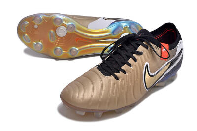 NikeTiempo Legend 10 Elite FG Firm Ground Soccer Cleats - Gold/Black/White