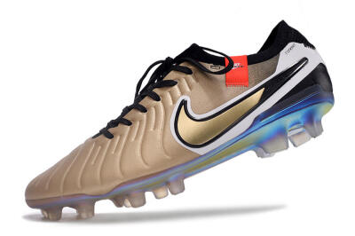 NikeTiempo Legend 10 Elite FG Firm Ground Soccer Cleats - Gold/Black/White
