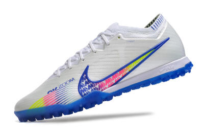 Nike Air Zoom Mercurial Vapor 15 Elite TF Artificial Turf Soccer Shoes - White/Blue/Pink