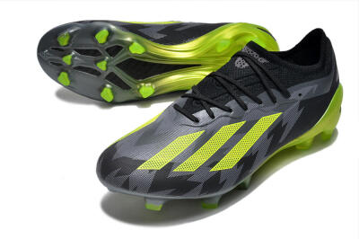 Adidas x Crazyfast.1 FG Firm Ground Soccer Cleats - Black/Green