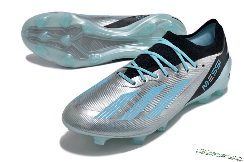 Adidas X Speedportal .1 2022 World Cup Boots FG Firm Ground Soccer Cleats - Silver/Blue/Black 3