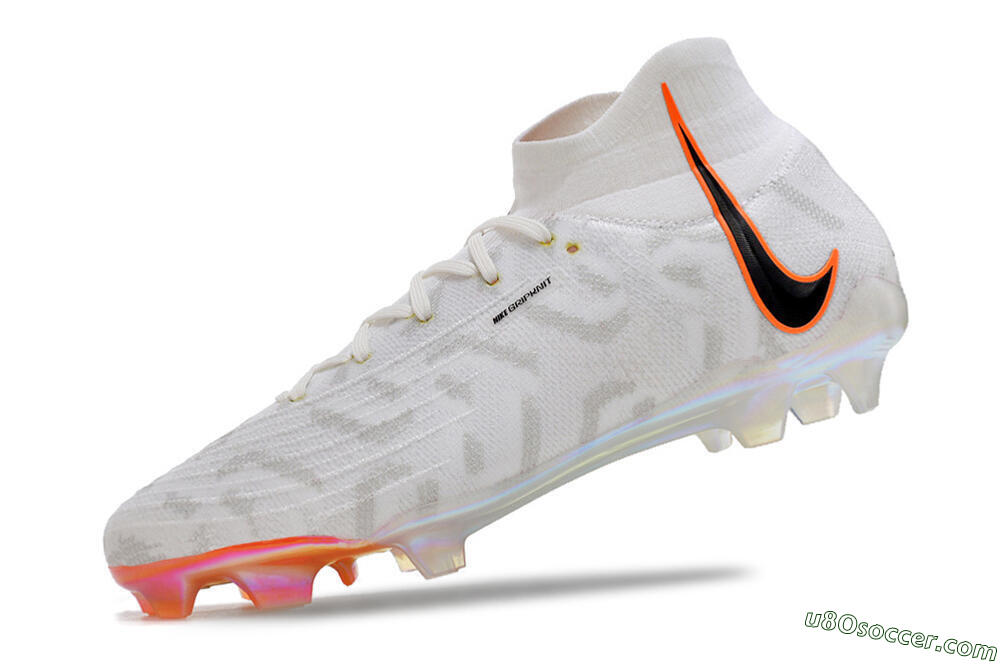 Nike Phantom Luna Elite FG Firm Ground Soccer Cleats - White/Black/Orange 5