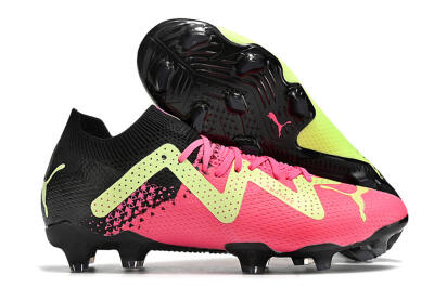Puma Future Ultimate FG Firm Ground Soccer Cleats - Yellow/Pink/Black