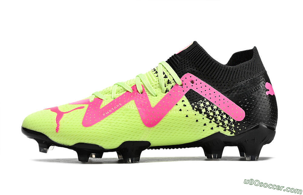 Puma Future Ultimate FG Firm Ground Soccer Cleats - Yellow/Pink/Black 2