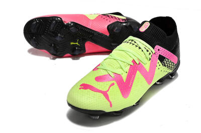 Puma Future Ultimate FG Firm Ground Soccer Cleats - Yellow/Pink/Black