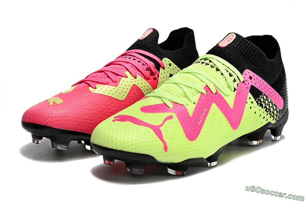 Puma Future Ultimate FG Firm Ground Soccer Cleats - Yellow/Pink/Black 5
