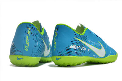 NIke Mercuricalx Victory 6 TF Artificial Turf Soccer Shoes - Blue/Silver/Green