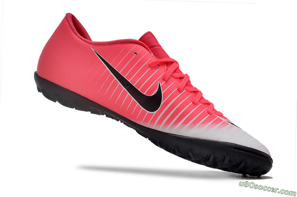 NIke Mercuricalx Victory 6 TF Artificial Turf Soccer Shoes - Pink/Grey/Black 4