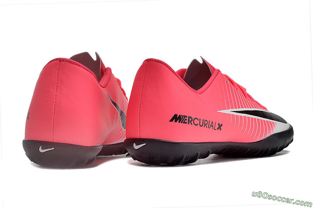 NIke Mercuricalx Victory 6 TF Artificial Turf Soccer Shoes - Pink/Grey/Black 6