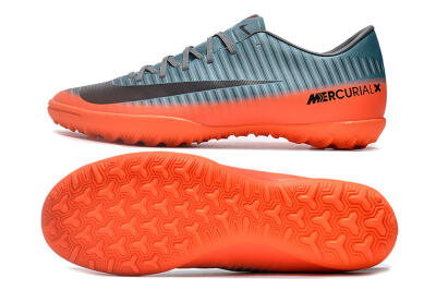 NIke Mercuricalx Victory 6 TF Artificial Turf Soccer Shoes - Blue/Black/Orange