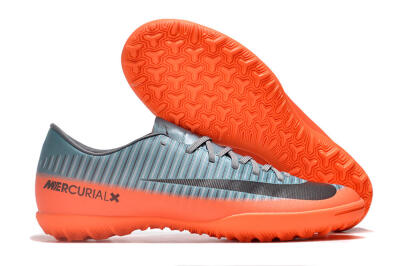NIke Mercuricalx Victory 6 TF Artificial Turf Soccer Shoes - Blue/Black/Orange