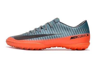NIke Mercuricalx Victory 6 TF Artificial Turf Soccer Shoes - Blue/Black/Orange